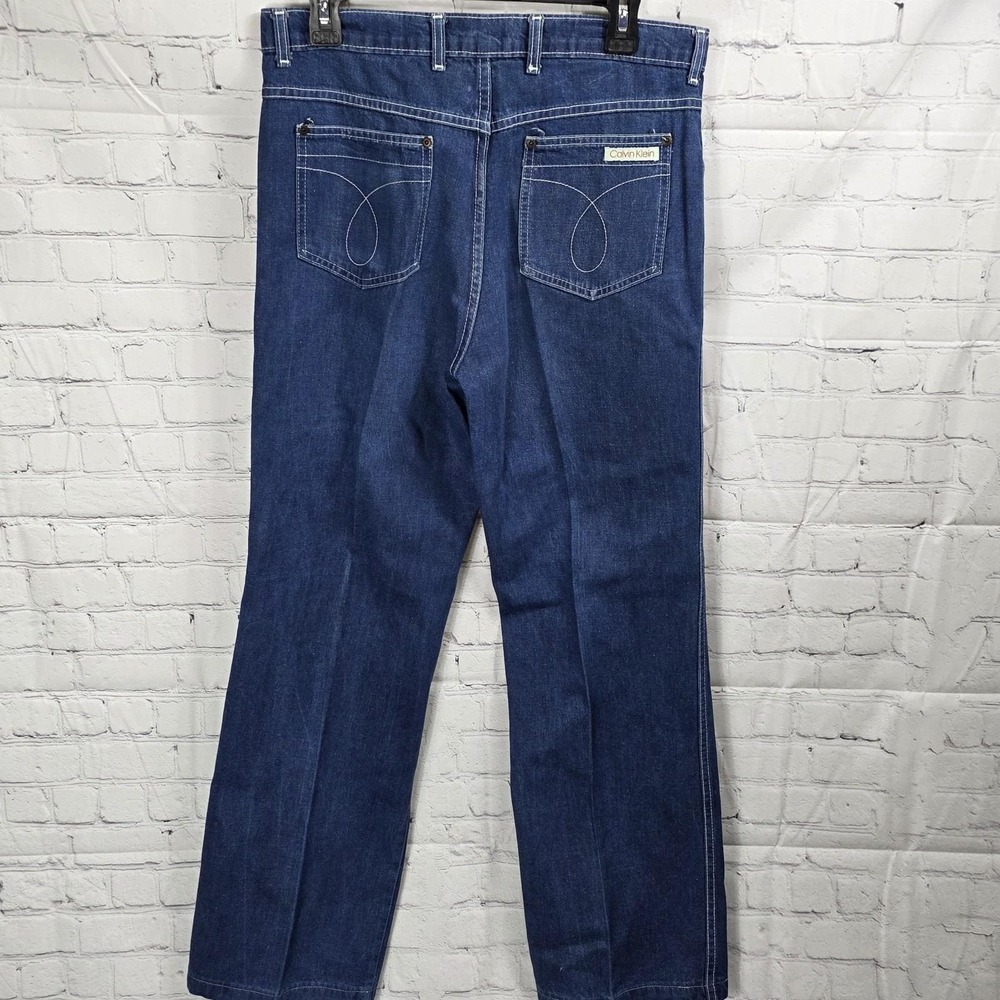 Vintage 70s Calvin Klein Jeans Blue Western Loose High Scovill BG
